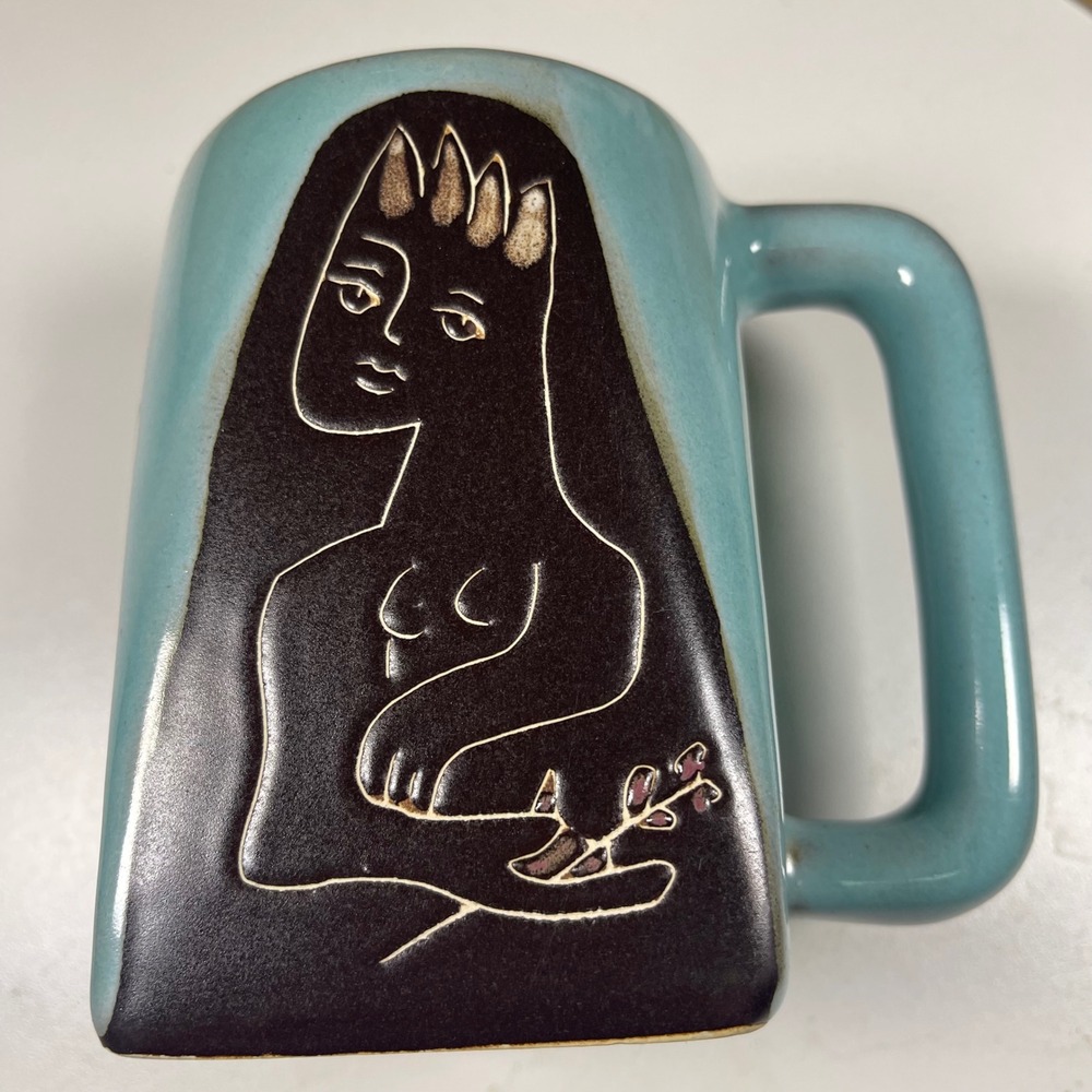 Vintage Collectible Handcrafted Ceramic Mug  by Acclaimed Mexican Potter Mara